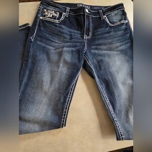 NWOT GRACE IN LA MISSES SZ 34 BOOTCUT Blue Denim Jeans